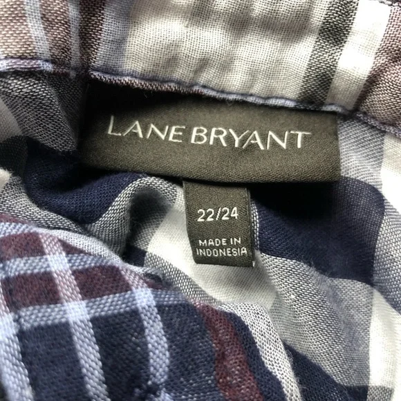 🌻 4/$25  Lane Bryant Plaid Buttondown Shirt - Picture 5 of 5